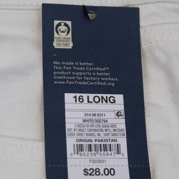 NWT Universal Thread High-Rise Flare Jeans – White 16 Long - Picture 7 of 8